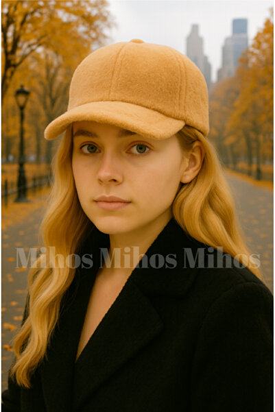 Mihos Kadın Kışlık Tüylü Peluş Şapka – Soft Teddy Kumaş Cap