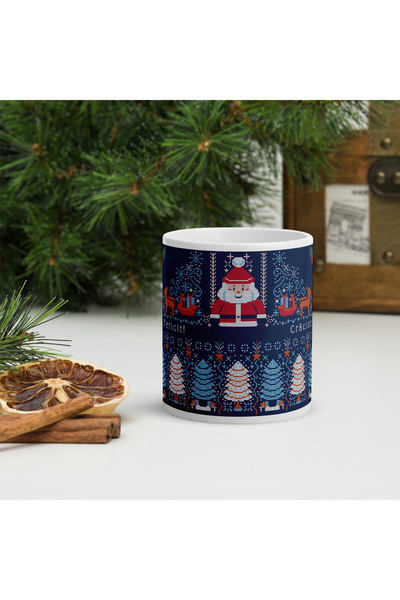 BaoBao Cana ceramica Craciun 330 ml (11 oz) – design festiv, rezistenta, Engros