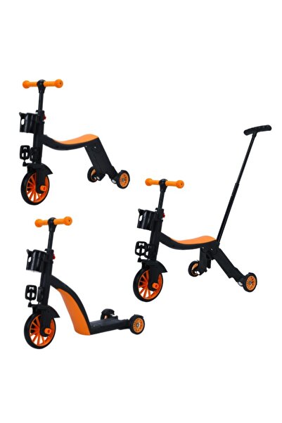 Doris Multifunctional scooter 8in1 Orange transformable into tricycle, balance bike, scooter