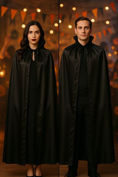 TOYFEST إكسسوار حفلات التنكر على شكل عباءة سوداء مقاس 120 سم من هالوين