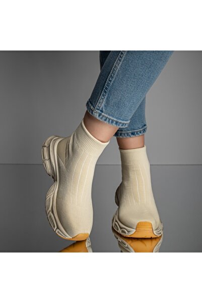 Modlet.ro Women's beige sneakers MOD11668