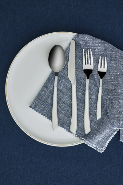 Karaca Lyra 24 Piece Cutlery Set for 6 People White