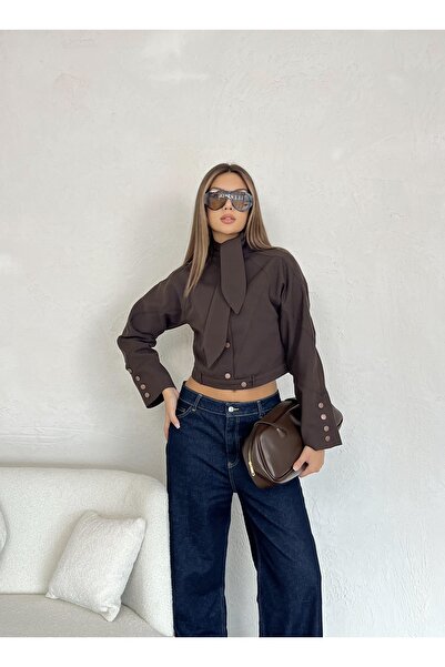 Nesil Jachetă scurtă căptușită cu detaliu la guler