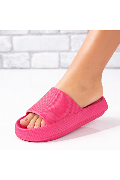 Modlet.ro Γυναικείες σκούρες ροζ σαγιονάρες MOD04942