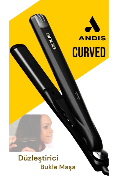Andis CURVED Saç Düzleştiricisi & Saç Buklesi (koz08 Tarak Hediyeli)