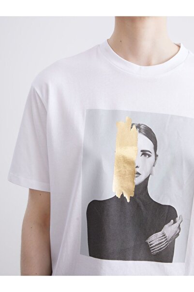 LC Waikiki Lcw Vision Crew Neck Printed Oversize Women's T-Shirt