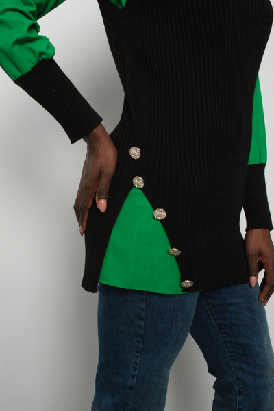 Clothes Fast Ribbed Knit Sweater Shirt Double Combination