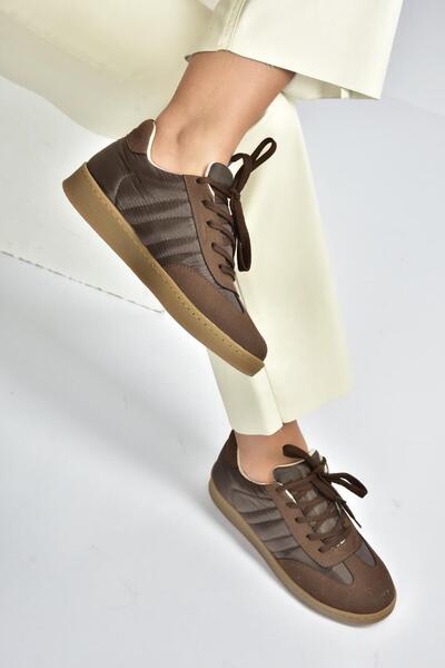 Fox Shoes V820104404 Brown Fabric Sports Shoes Sneakers