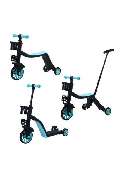 Doris Multifunctional scooter 8in1 Blue transformable into tricycle, balance bike, trotter