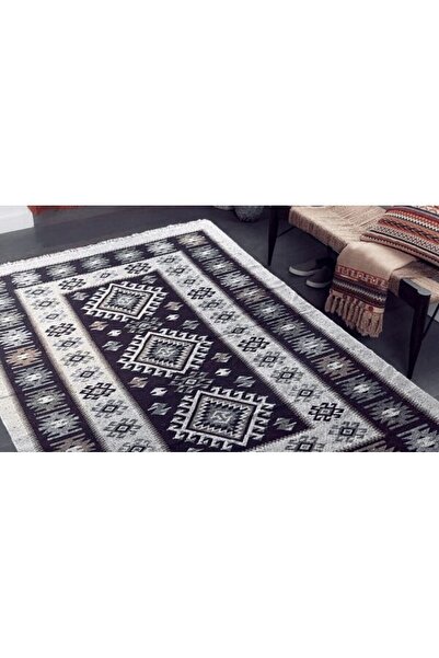 OEM Traditional rug, size 140 x 210 cm, gray and white, Romb pattern