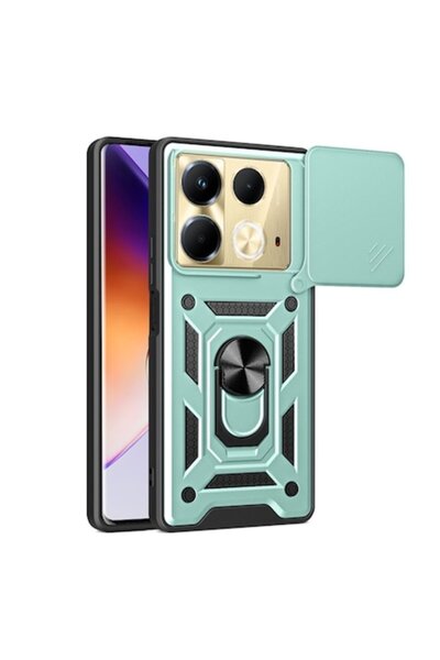 Juls Case for Infinix Note 40, CamShield Series V49, Polyurethane, Green