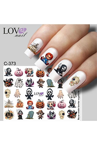 ECLAT HALLOWEEN-CADI BAYRAMI TIRNAK STİCKER KUKLA KABAK (SU TRANSFER TATTOO)