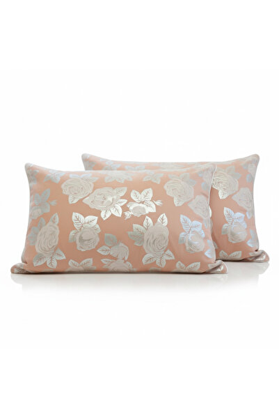 Boema Home Deco Set of 2 goose down and feather pillows, medium support, hotel comfort, 1200 gr, 50x70 cm, Pink