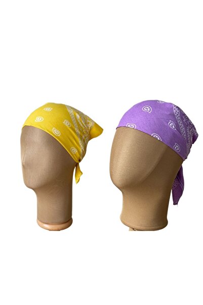 Rupen Kraft 100% Cotton Classic Pattern Unisex 2-Piece Bandana Set Colorful Bandana Ethnic Patterned a Quality Bandana