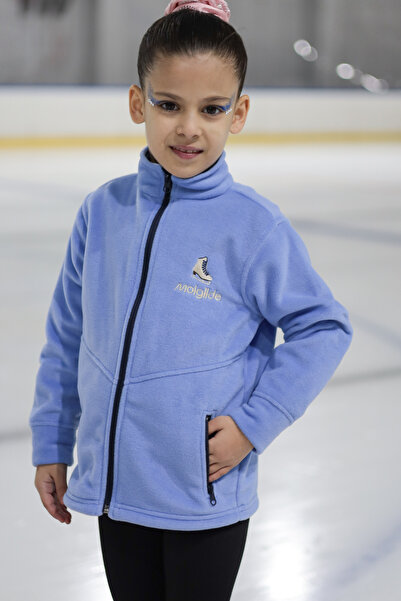 moiglide Mini Glide - Çocuk Fermuarlı Polar Sweat - Buz Pateni Antrenman Üstü