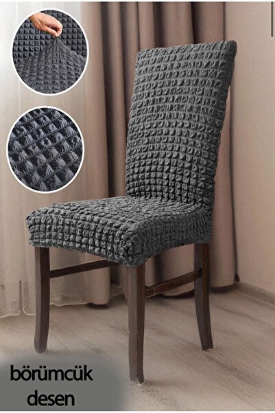 probak Bürümcük Lastikli Esnek (1 adet) Sandalye Kılıfı Sandalye Örtüsü