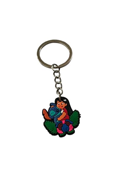 OEM Stitch keychain, PVC, multicolor, 8.6 cm