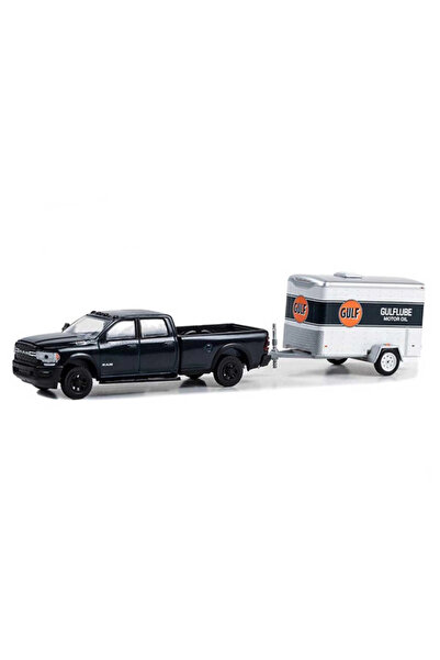 Skygo Greenlight 1/64 2023 Ram 2500 With Small Cargo Trailer Model Araba