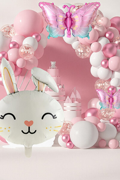 Partini Renklendir Kelebek Tavşan Doğum Günü, Özel Gün Konsept Set Paket