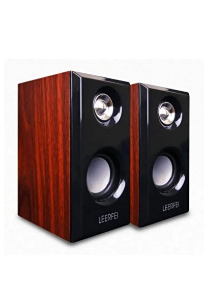 DNR Bilişim AHŞAP HOPARLÖR 1+1 SES SİSTEMİ Kablolu USB MULTIMEDIA WOODEN SPEAKER