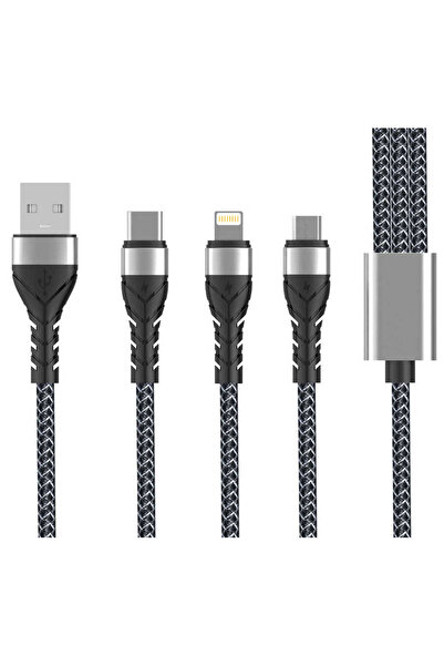 zore Black Bax 3 in 1 USB Cable 1.2M-Senk