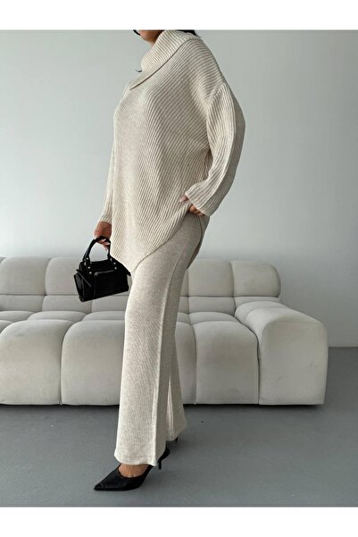 CARLA MARA Shawl collar knitwear set