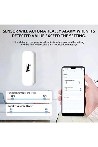 UnderShop Smart 2-in-1 Temperature & Humidity Sensor (Zigbee) - Tuya/Alexa/Google Compatible