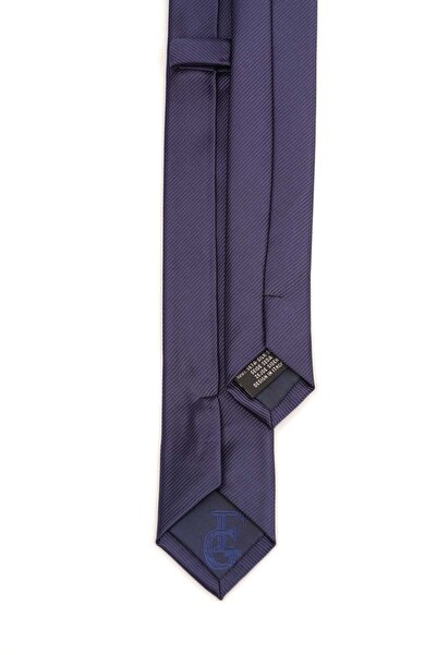 6AM Ceremony Classic navy silk tie with diagonal stripes