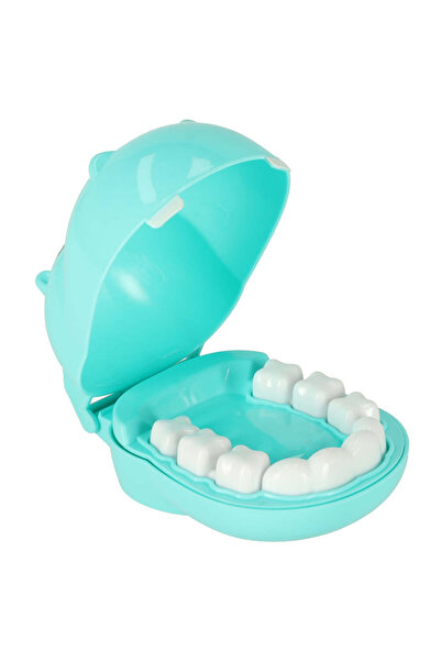 SOLLUXE Set dentist pentru copii cu hipopotam si accesorii educative, verde