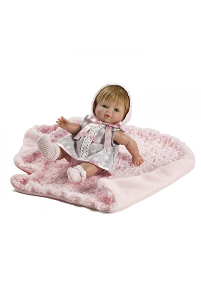 Berbesa Baby doll with blanket and dress with stars, 34 cm, Bear