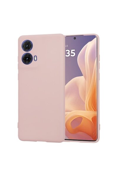 Techsuit Husă pentru Motorola Moto G85 (SoftFlex B27, Canvas) - Nisip roz