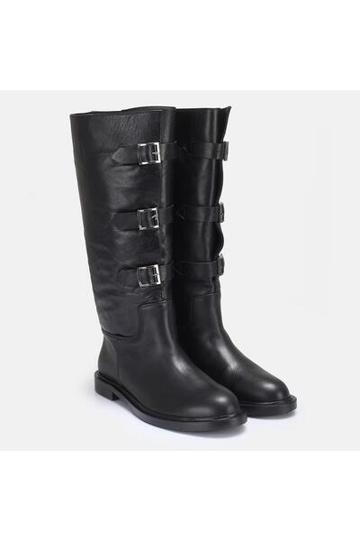 37Numara BÜYÜK NUMARA KADIN HAKİKİ DERİ ÇİZME 41-42-43-44-SİYAH DERİ