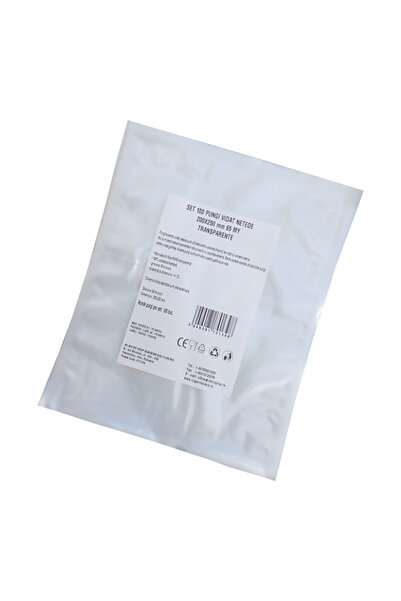 Urgent Horeca Smooth vacuum bags for vacuum machines with chamber 200X250 mm, thickness 65 micron, set of 100 pieces