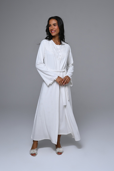 Marilyn Club Long Length Dressing Gown Women's Nightgown 2-Piece Set