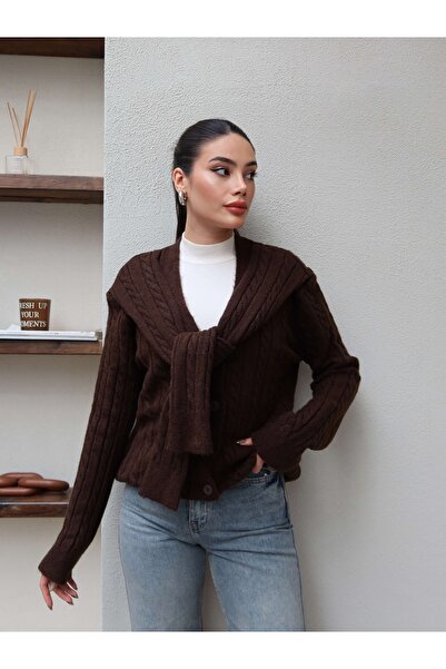 ESRAHELVACI Πλεκτό Πλεκτό Πουλόβερ Ζακέτα