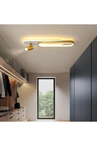 OEM Lustra LED Silva 80 W, Auriu, 60x10x11