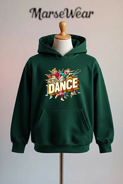 Vordevia Hanorac supradimensionat din bumbac cu imprimeu Dance, cu 3 fire
