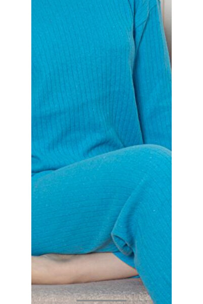 PİJADE HOMEWEAR İnterlok Kışlık Pamuklu Uzun Kollu Kalın Örme Pijama Takımı