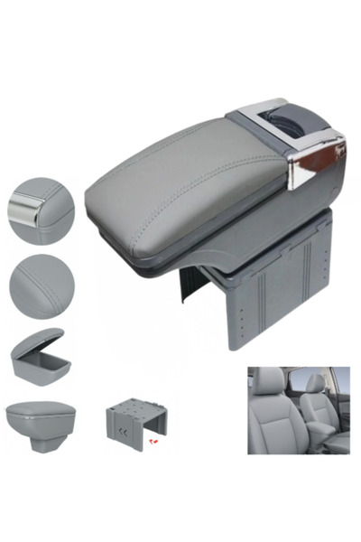 Genel Markalar Universal Tüm Araçlara Uyumlu Gri Sürgülü Kol Dayama Kolçak Ba...