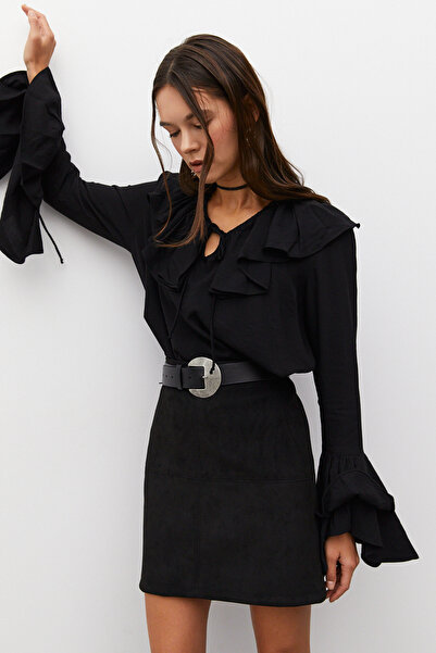 urban focus Suede Short Bell Skirt