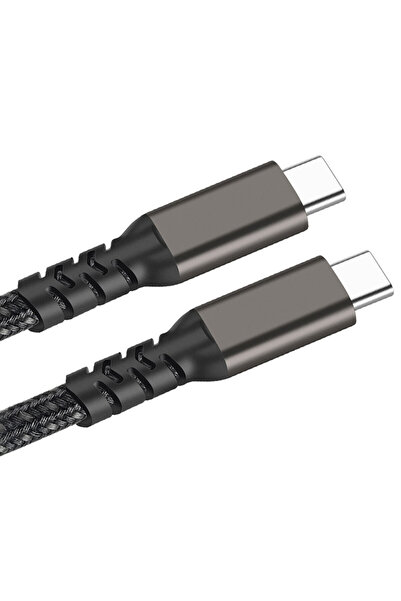 zore Black 2Nd Generation Type-C to Type-C Usb3.2 Pd Data Cable 100W 20Gbps 4K@60Hz 1 Meter-Senk
