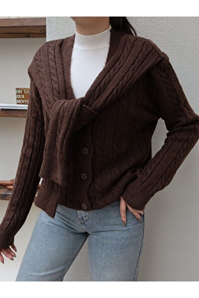 ESRAHELVACI Shawl Detail Knitwear Cardigan