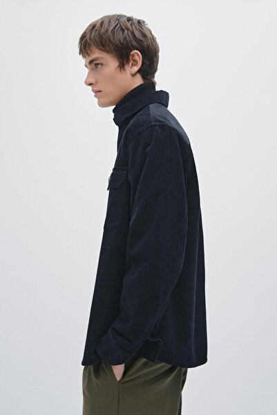 Massimo Dutti Cepli fitilli kadife ince ceket