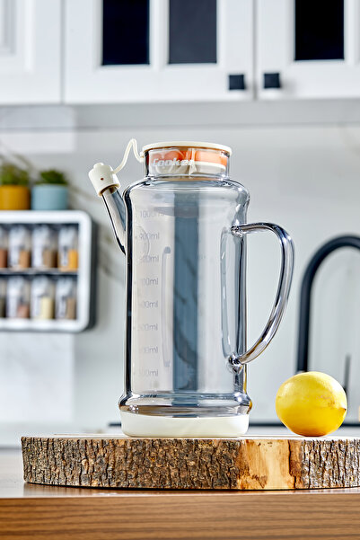 Cooker 1.1 Liter Borosilicate Glass Oil and Vinegar Bottle Olive Oil Bottle Transparent