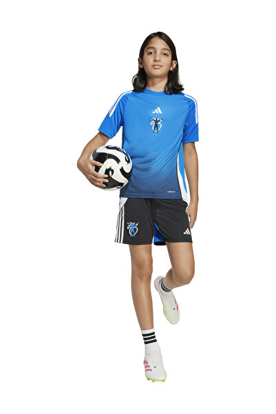 adidas Lastikli Bel Normal Siyah - Mavi Erkek Çocuk Şort JX6309 JB TR SHO Y