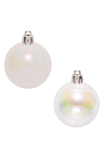 OEM Set of 20 glossy white Christmas baubles, 3 cm