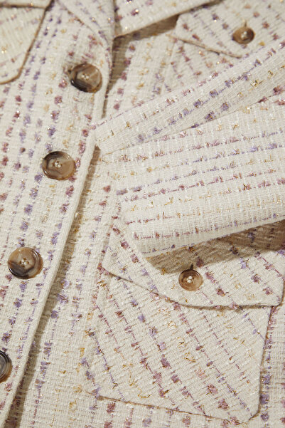 W Collection Ekru Silvery Tweed Jacket