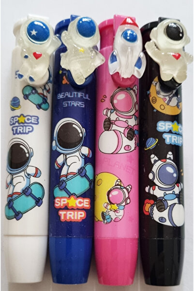 Modellino 4 bucăți 4 figuri diferite de astronaut cu apăsare automată pentru ...