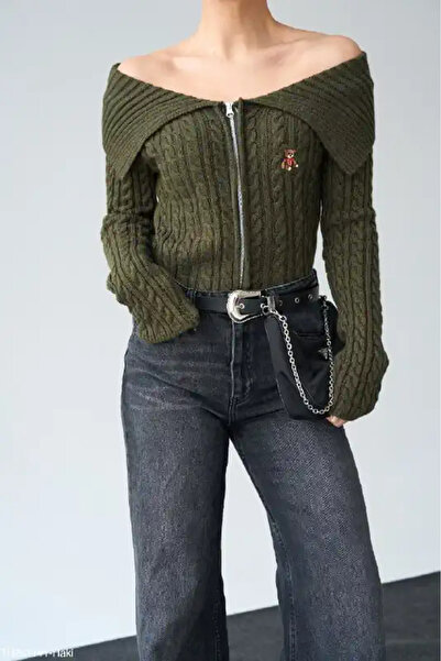 cemo Cardigan with Bear with Zipper