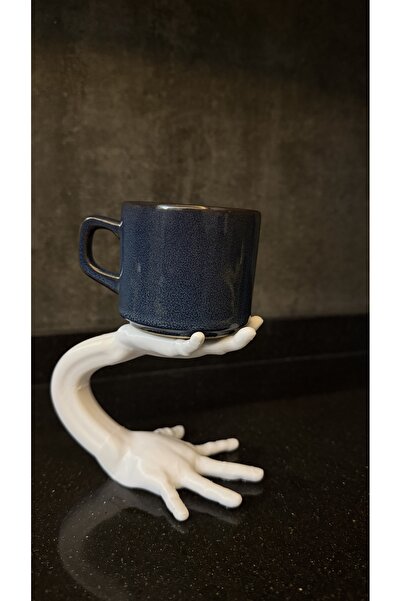 VER SİPARİŞİ SEVİLİYORSUN Modern Curved Hand-Shaped Decorative Cup Holder - S...